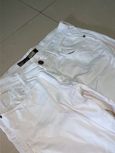 White denim jeans