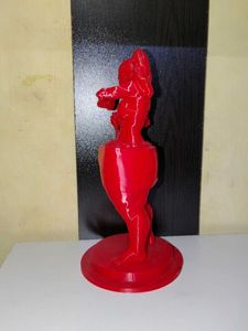Red 3D Printed Figurine