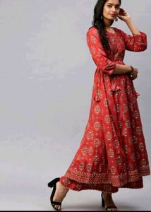 Elegant Red Printed Kurta