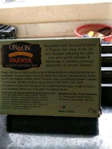 ON and O N PAPAYA SOAP