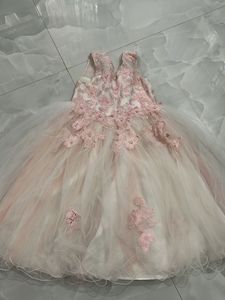Beautiful Pink frock with florals