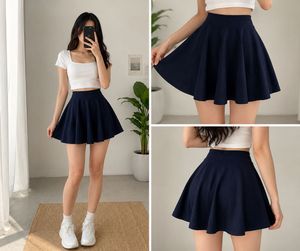 Black  A-Line Skater Skirt