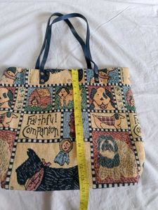 Tote Bag with Dog Print