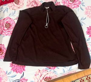 Ribbed Zip-Up Crop Top