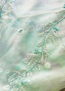 Light blue  chhabra Embroidered Net Saree