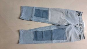 Patchwork Blue Denim Jeans