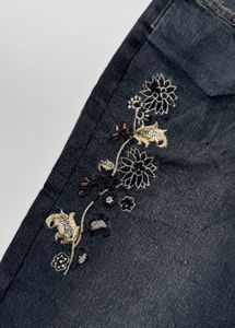Y2K Embroidered Flared Jeans