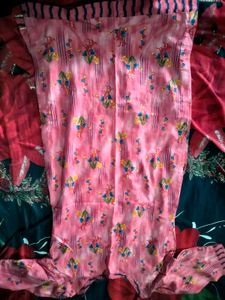Elegant Pink Printed Kurta Set with Dupatta