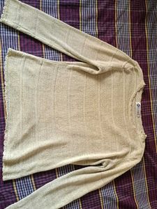 Sparkly Gold Long Sleeve Top