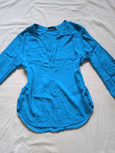 Vibrant Blue Henley Top