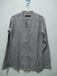 Khaki Or Light Brown Cotton Top Shirt