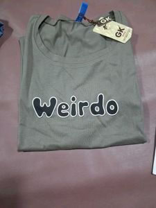 Grey Graphic T-Shirt "Weirdo" XL