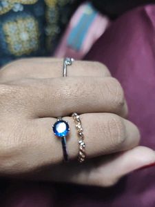 Silver waist chain and ring