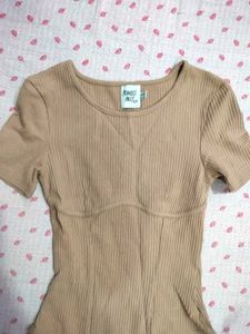 🫢💘🍀Ribbed Brown Bodysuit AESTHETIC IMPORTED