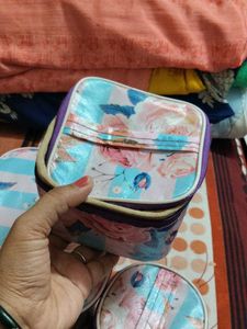 Floral Print Cosmetic Pouches Set