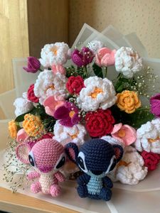 Handmade Crocheted Flower Bouquet