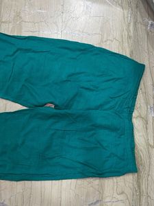 Teal Green Cotton Pants