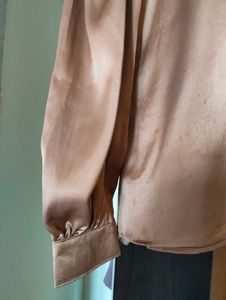 Satin Puff Sleeve Top