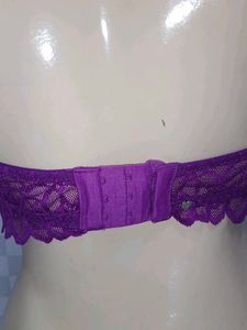 (400)Purple Lace Halter Bralette