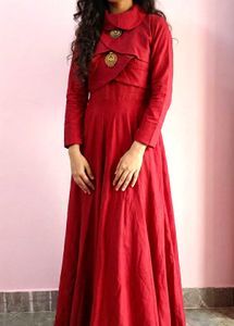 Elegant Maroon Maxi Dress