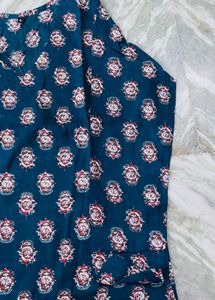 Elegant Teal Printed Kurta