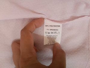 Light Pink Button-Up off shouldered Cropped Top