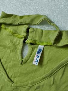 Lime Green V-Neck T-Shirt
