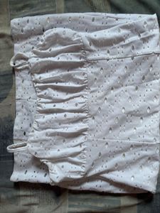 Chic White Eyelet Mini Dress🎀(not wore once)