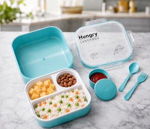 Hungry Lunch Box with Utensils