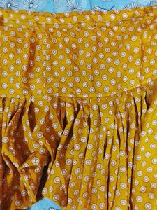 🌼 Mustard Yellow Printed Patiala Pant ✨