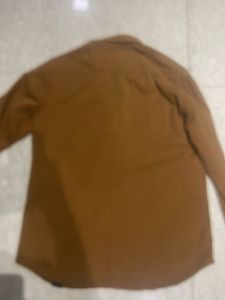 Men's Brown Button-Up Shirt