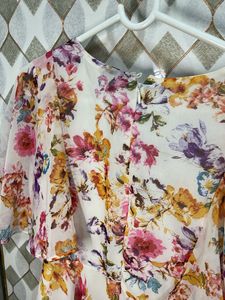 Floral Print V-Neck Dress