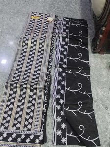 Elegant Black Embroidered Kurta Fabric Set pent du