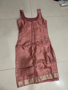 Tailor-made Pink Kurta Set from Sari