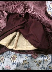 Embroidered Crop Top &amp; Pleated Skirt Set