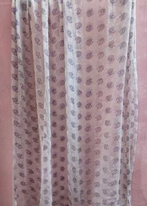 White Dupatta with Paisley Print