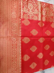 Elegant Red Banarasi Silk Saree🥰😍🤩❤️