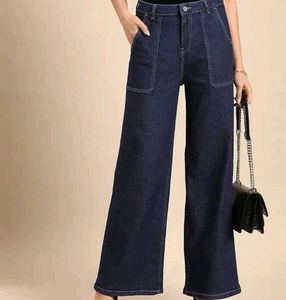 Blue Wide Leg Jeans