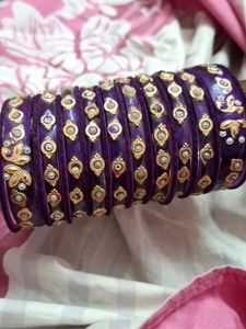 Elegant Royal Purple Bangle Set