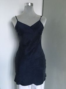 Sleek Navy Slip Dress