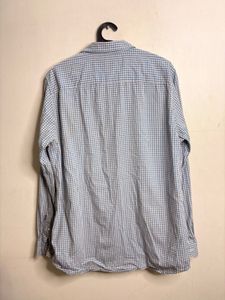 Men's Blue Checkered Casual Shirt