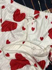 Cute Heart Print Pajama Set
