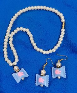 Pearl Necklace &amp; Earring Set