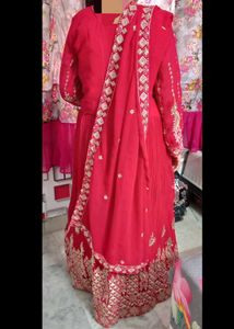 Stunning Red Zari And sequence work Bridle suite