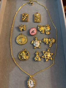 Anti tarnish 1 Charming Gold-Tone Charm Necklace
