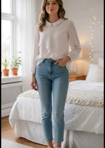 Embroidered Collar Blouse shirt