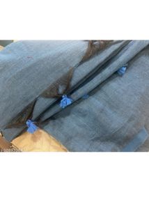 Elegant Blue Cotton Saree
