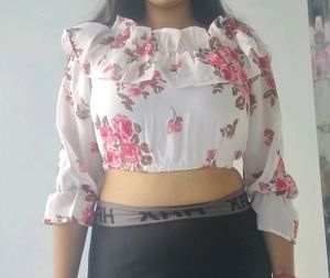 Georgette Crop Top Combo