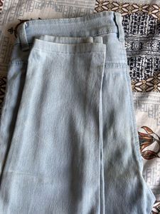 Light Wash High-Waisted Straight Leg Jeans