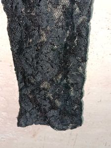 Elegant Black Lace Blouse Layered